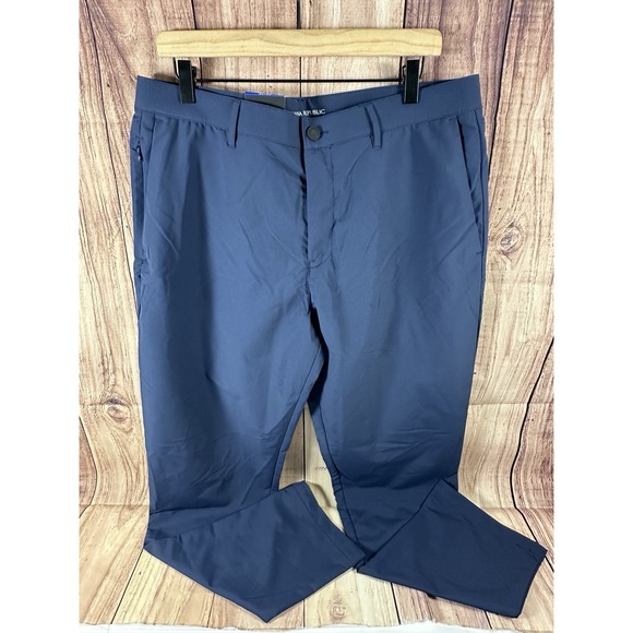 Banana Republic Other - Banana Republic Men's Pants Navy Blue Flat Front 36 x 32 Lightweight NWT